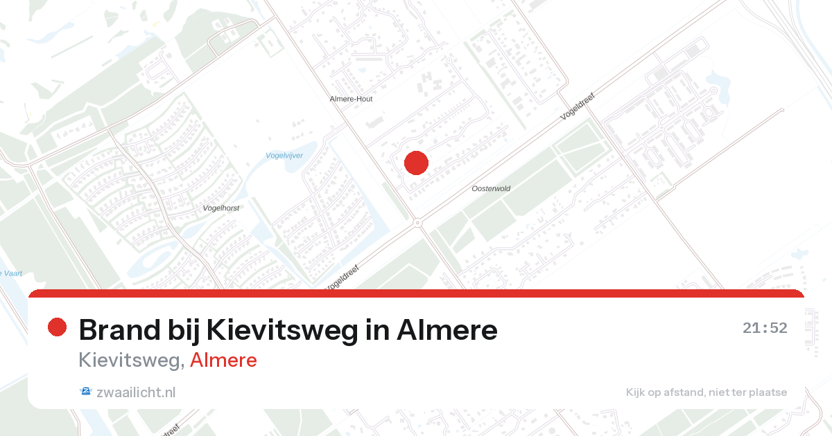 Brand bij Kievitsweg in Almere — 10 mei 2026