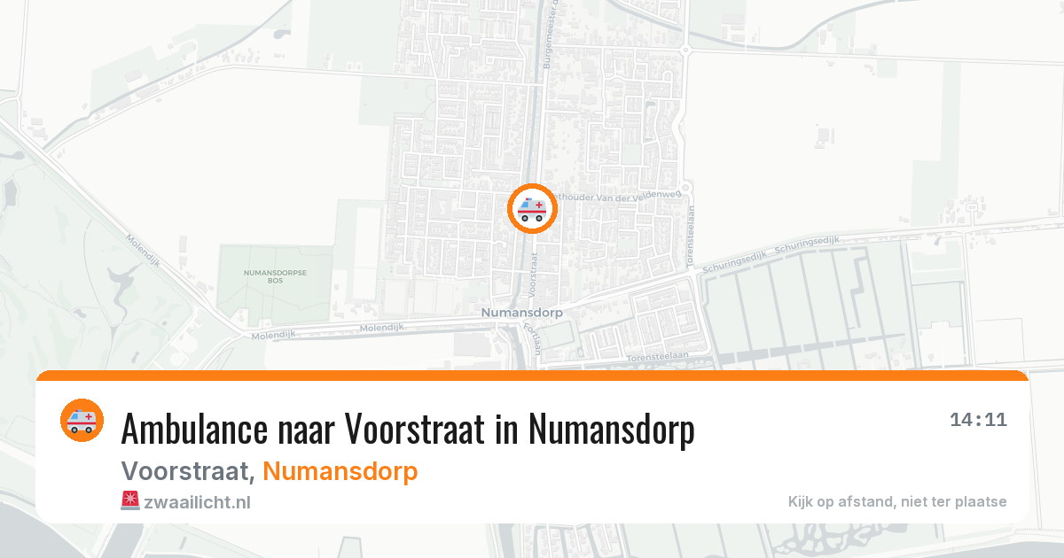 Ambulance naar Voorstraat in Numansdorp — 10 aug 2026