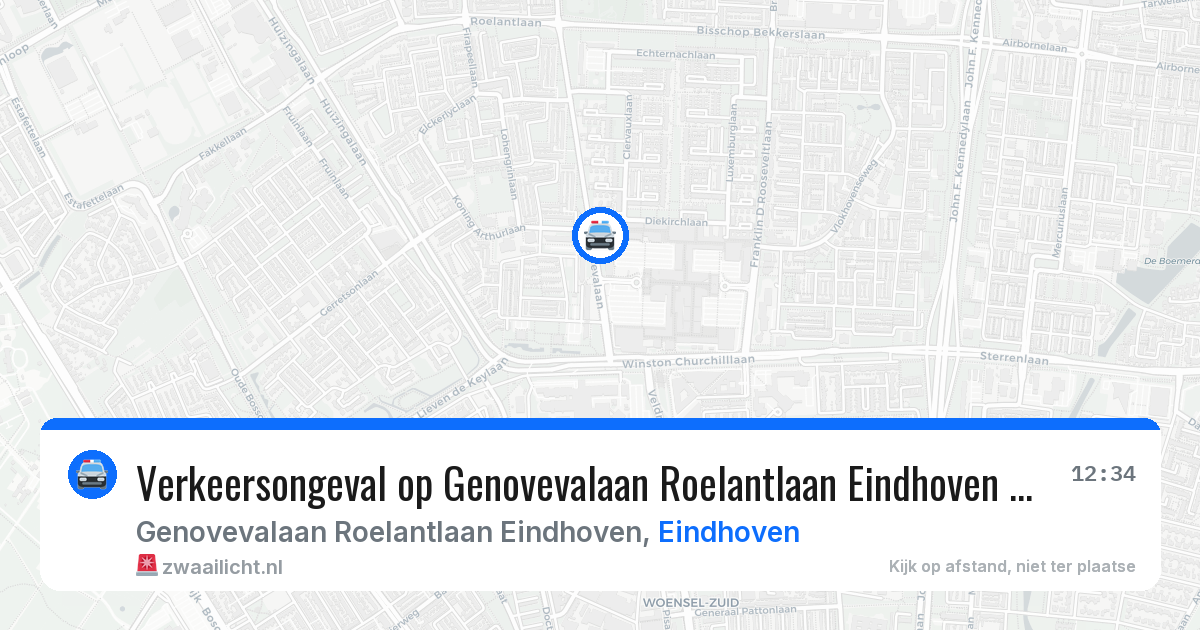 Verkeersongeval op Genovevalaan Roelantlaan Eindhoven in Eindhoven — 11 jul 2026