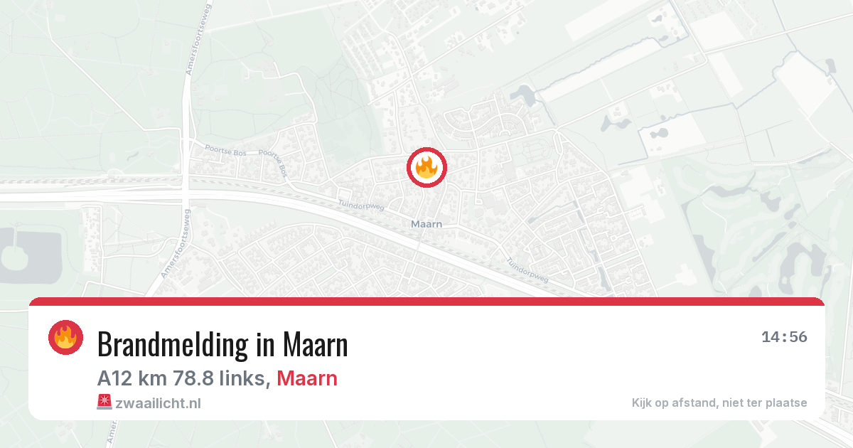 Brandmelding in Maarn — 17 apr 2026