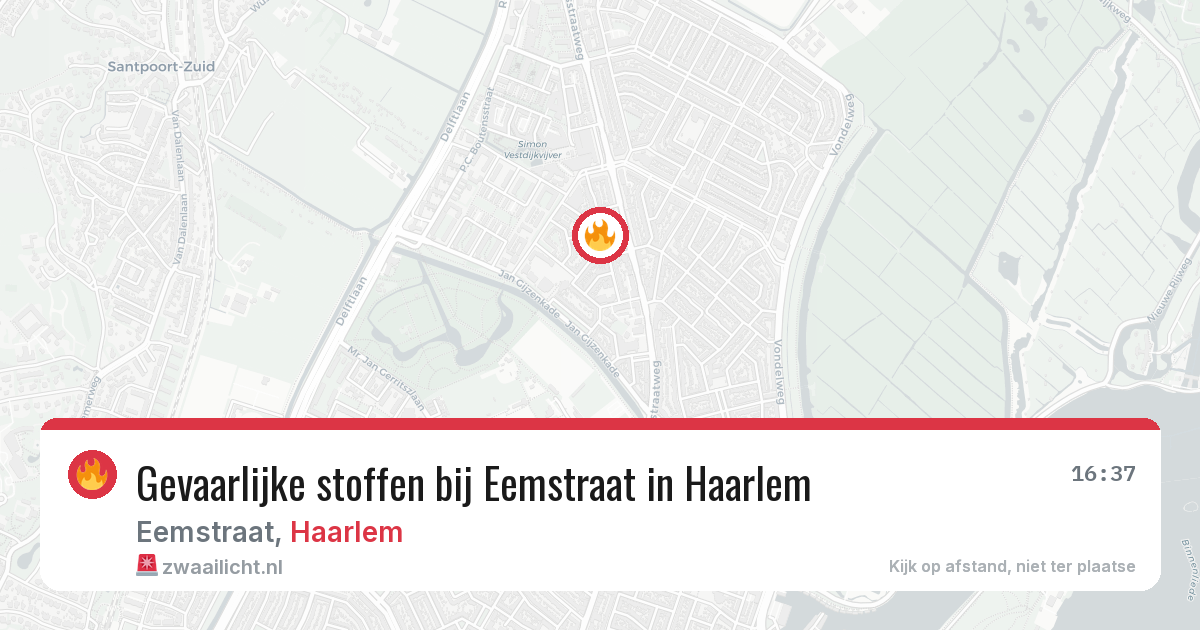 Gevaarlijke stoffen bij Eemstraat in Haarlem — 12 mei 2026