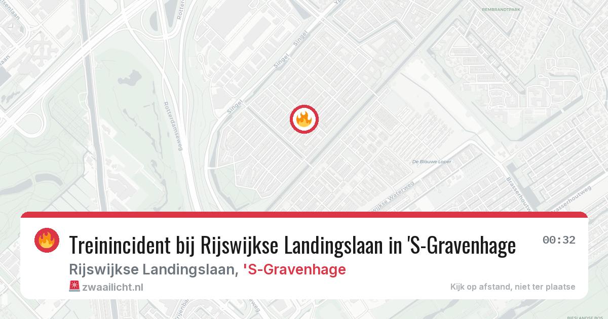 Treinincident bij Rijswijkse Landingslaan in 'S-Gravenhage — 26 jun 2026
