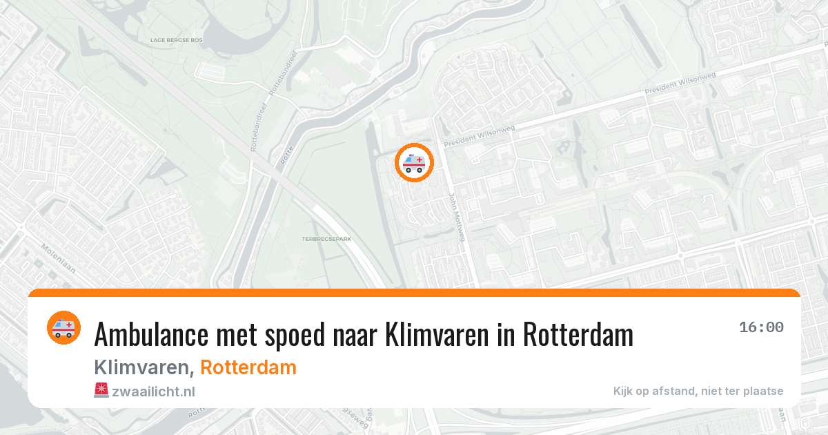 Ambulance met spoed naar Klimvaren in Rotterdam — 5 aug 2026