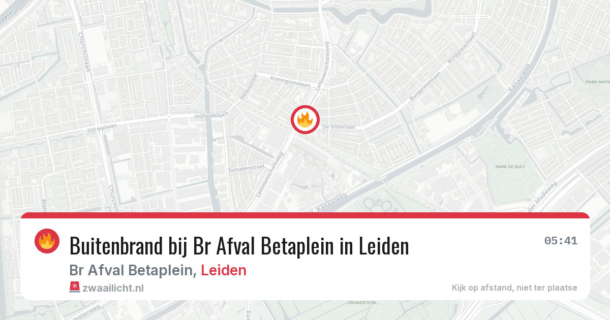 Buitenbrand bij Br Afval Betaplein in Leiden — 31 mei 2026