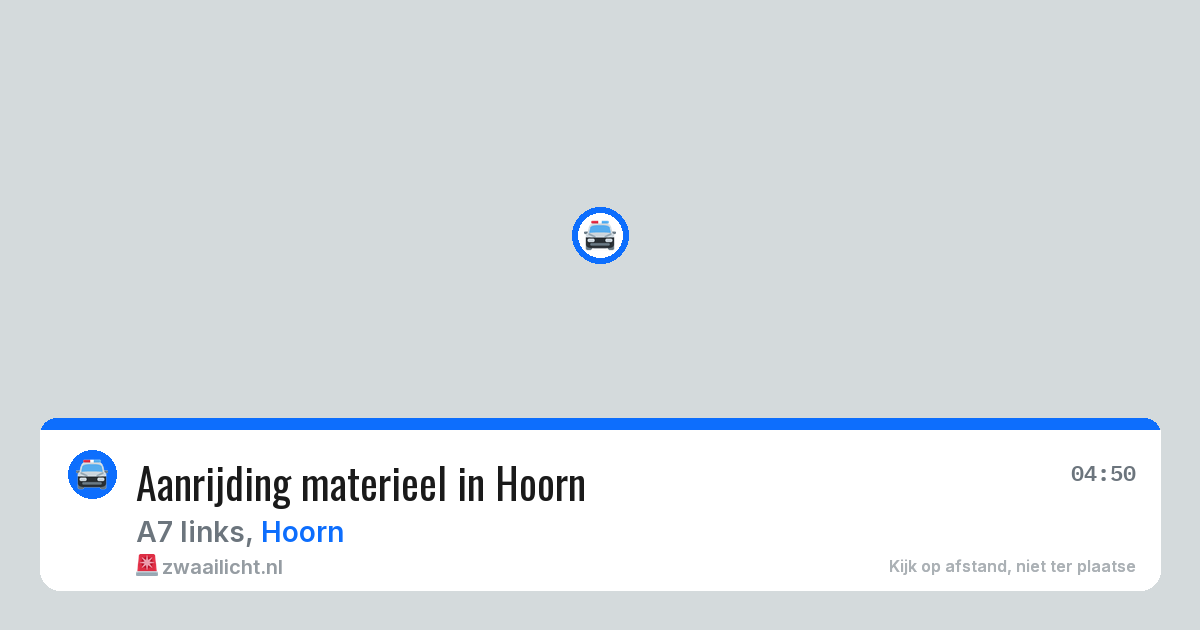 Aanrijding materieel in Hoorn — 23 mei 2026