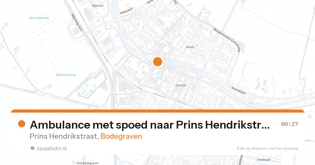 Ambulance met spoed naar Prins Hendrikstraat in Bodegraven — 6 mrt 2026