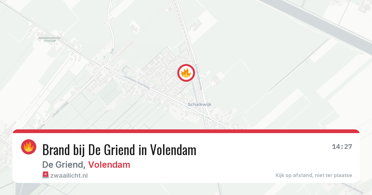 Brand bij De Griend in Volendam — 24 jul 2026