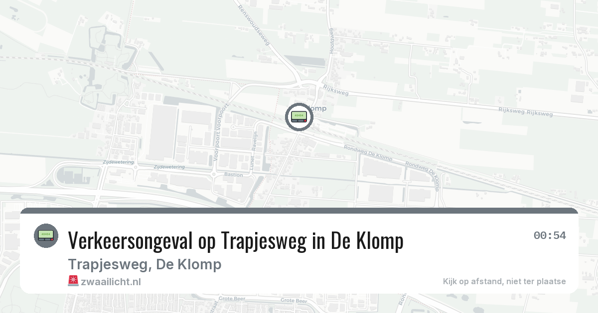 Verkeersongeval op Trapjesweg in De Klomp — 25 jul 2026