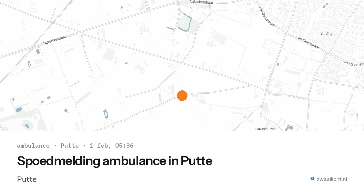 Spoedmelding ambulance in Putte — 1 feb 2026