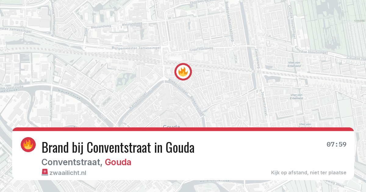 Brand bij Conventstraat in Gouda — 4 apr 2026