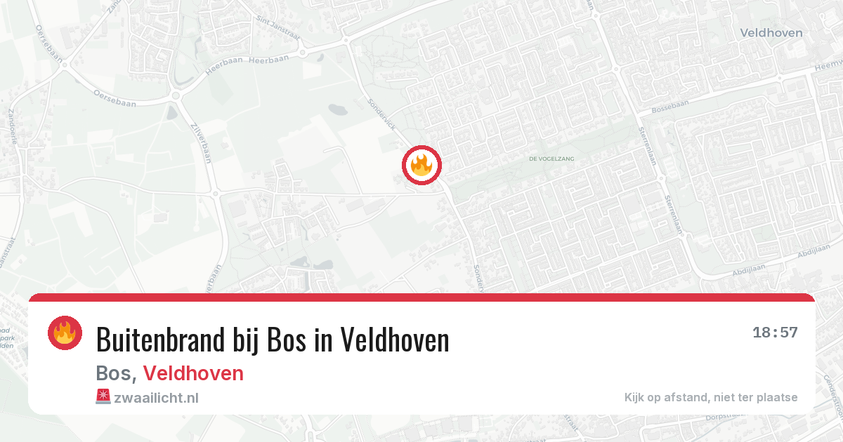 Buitenbrand bij Bos in Veldhoven — 14 aug 2026