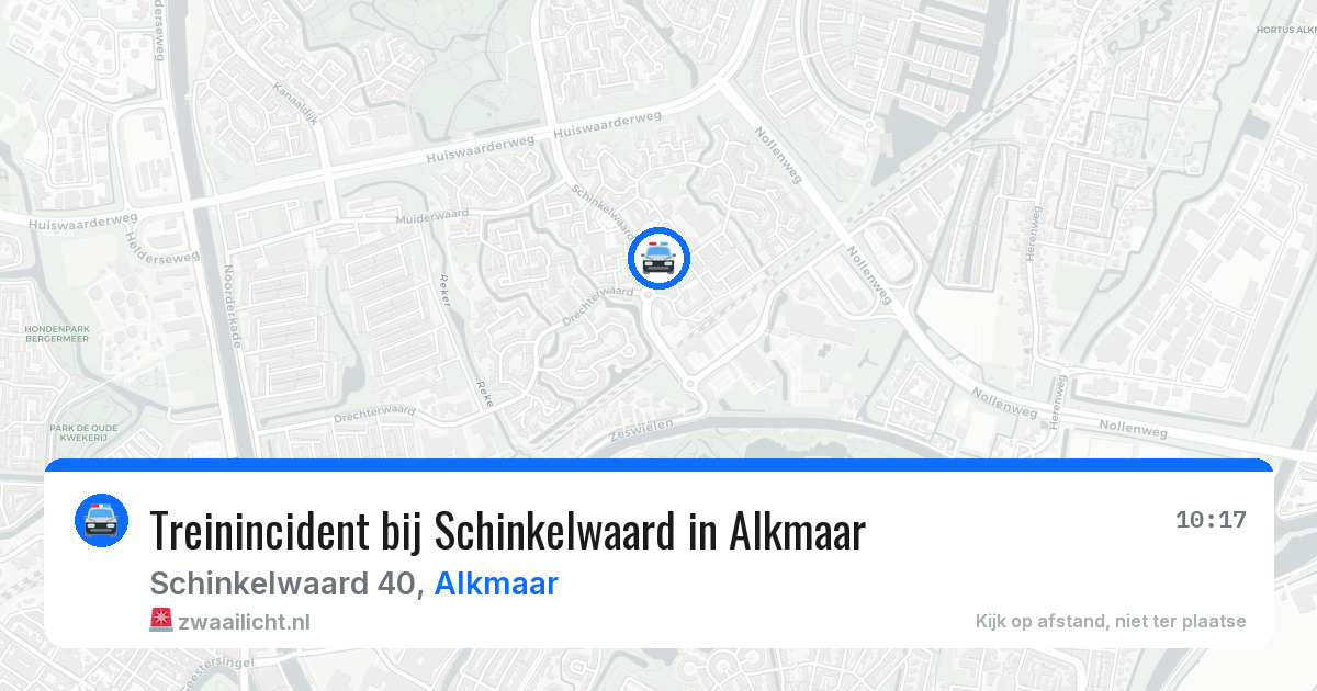 Treinincident bij Schinkelwaard in Alkmaar — 25 jun 2026