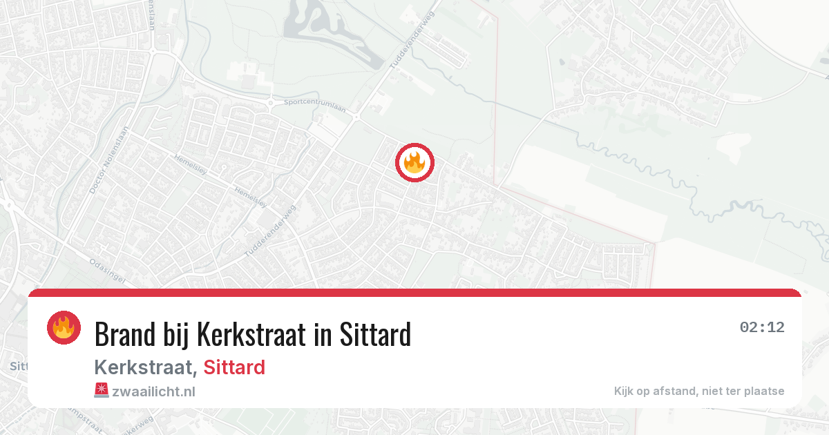 Brand bij Kerkstraat in Sittard — 19 jun 2026