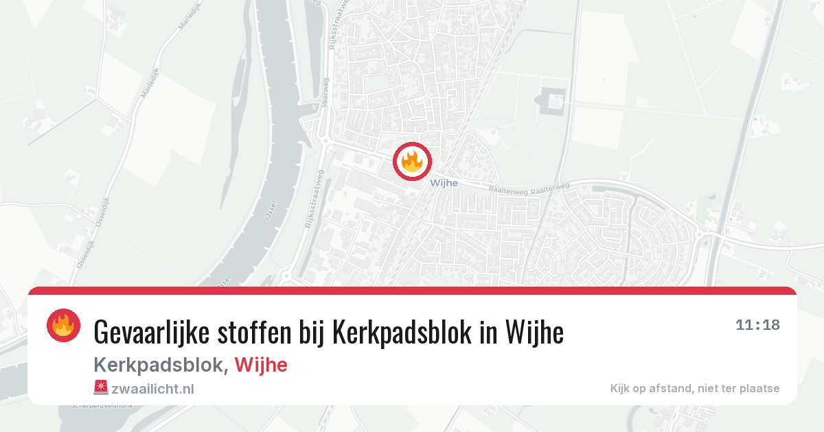 Gevaarlijke stoffen bij Kerkpadsblok in Wijhe — 25 jun 2026