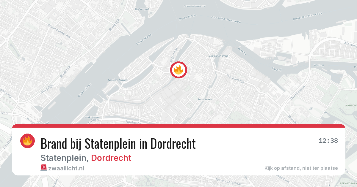 Brand bij Statenplein in Dordrecht — 21 jun 2026
