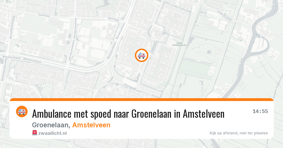 Ambulance met spoed naar Groenelaan in Amstelveen — 23 apr 2026