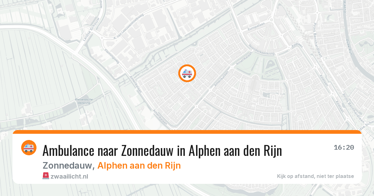 Ambulance naar Zonnedauw in Alphen aan den Rijn — 20 jul 2026