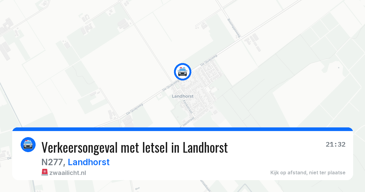 Verkeersongeval met letsel in Landhorst — 3 aug 2026