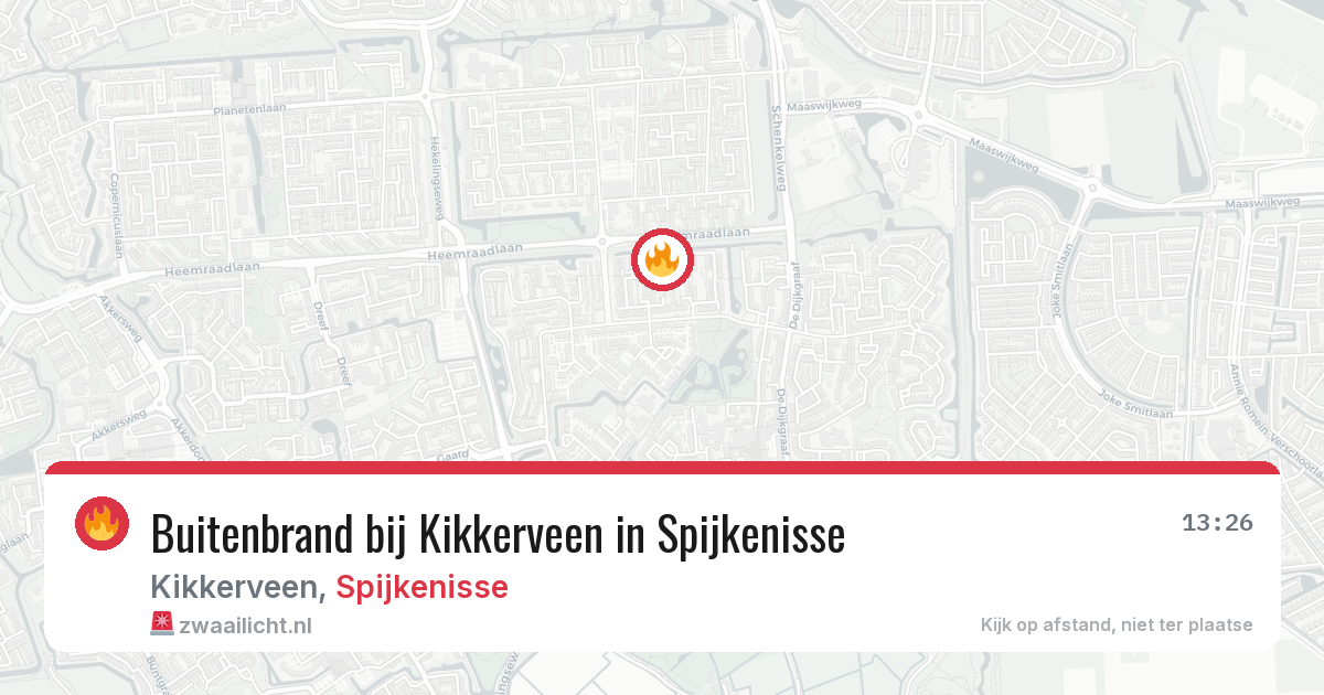 Buitenbrand bij Kikkerveen in Spijkenisse — 5 jul 2026