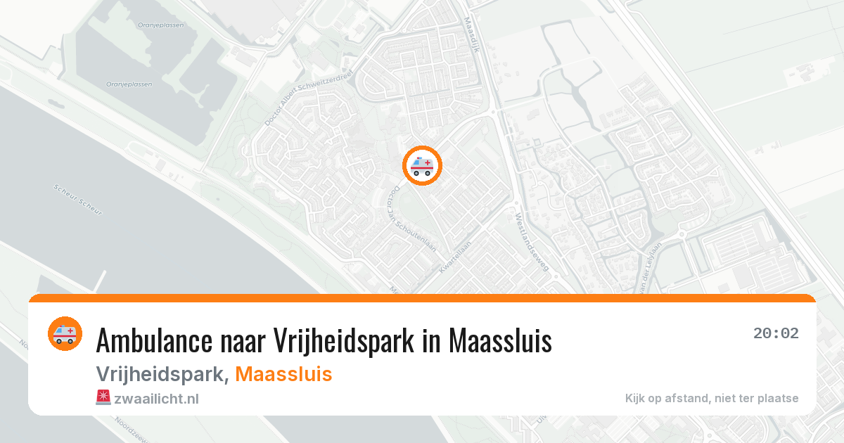Ambulance naar Vrijheidspark in Maassluis — 20 apr 2026
