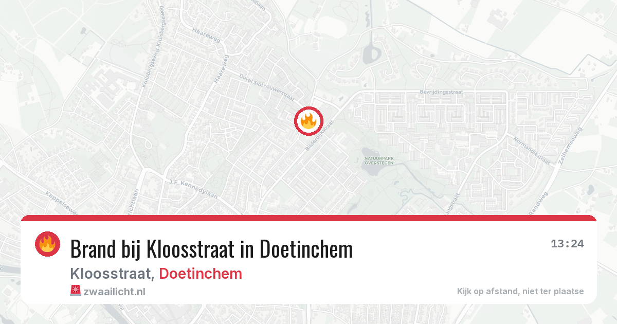 Brand bij Kloosstraat in Doetinchem — 20 mrt 2026