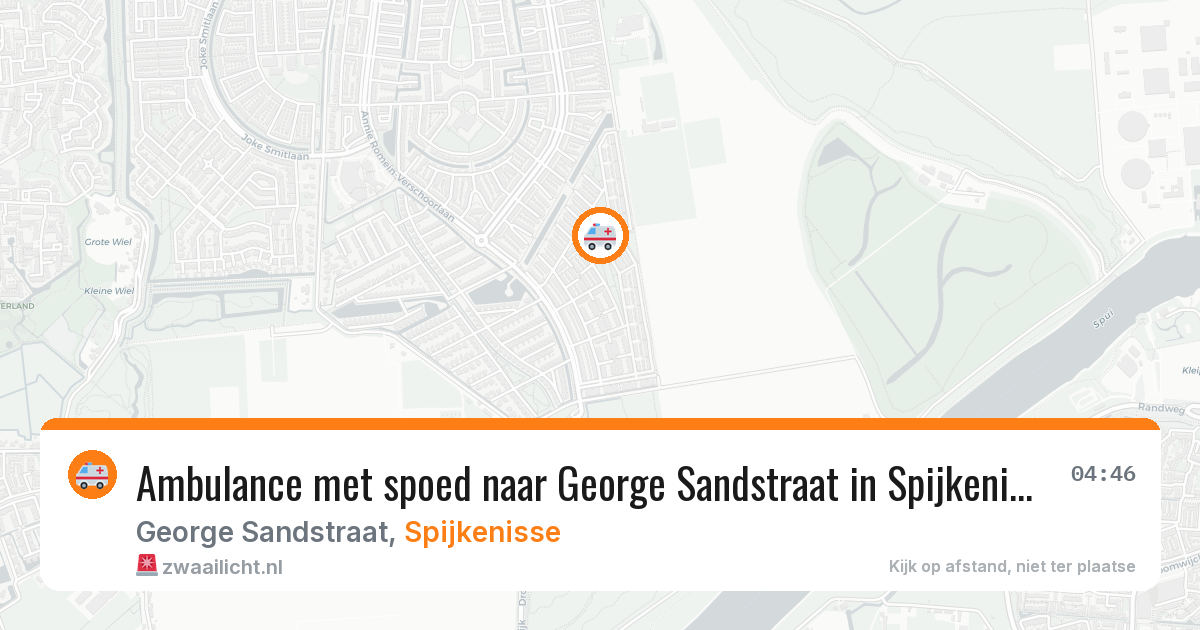 Ambulance met spoed naar George Sandstraat in Spijkenisse — 13 apr 2026