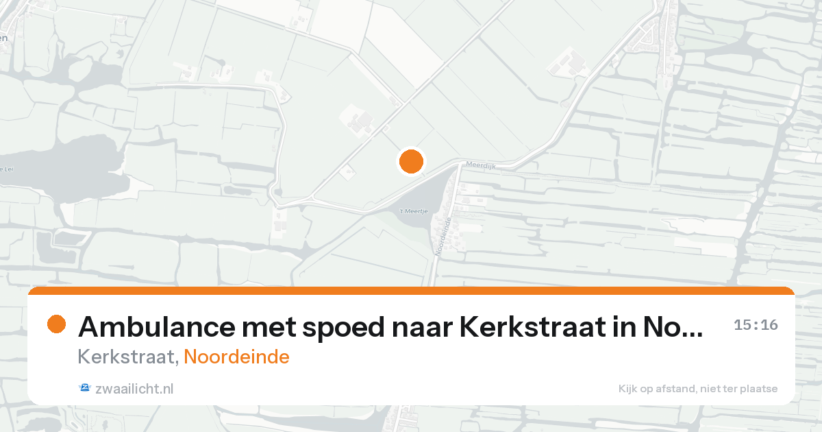 Ambulance met spoed naar Kerkstraat in Noordeinde — 14 aug 2026