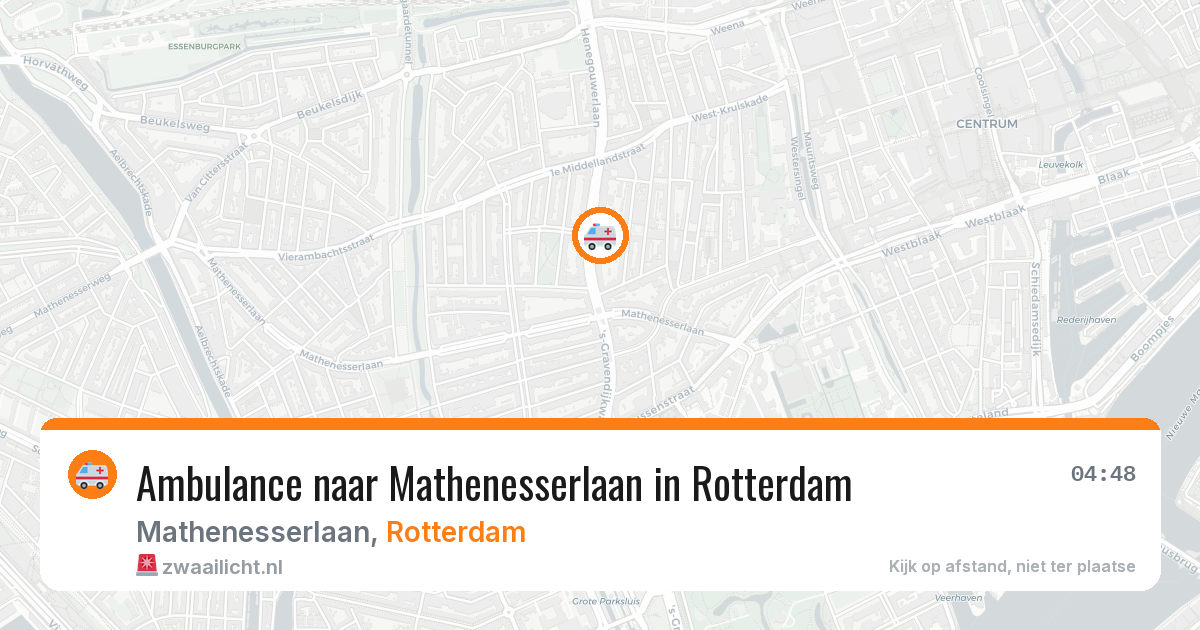 Ambulance naar Mathenesserlaan in Rotterdam — 8 jul 2026