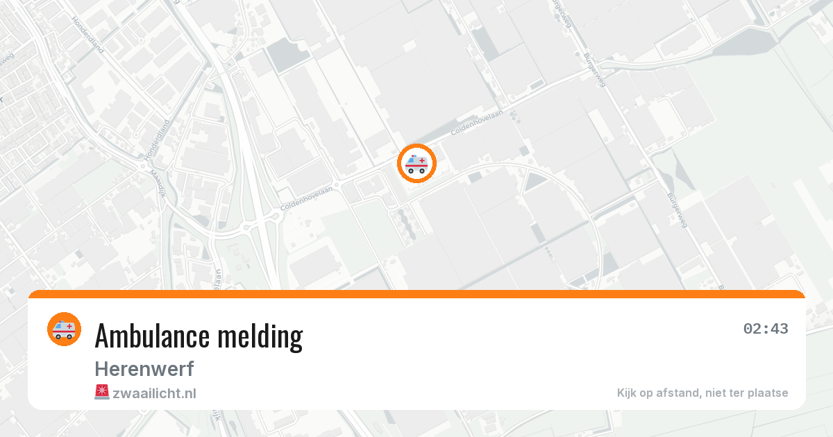 Ambulance melding — 16 mei 2026