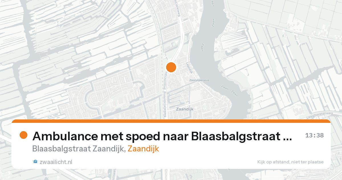 Ambulance met spoed naar Blaasbalgstraat Zaandijk in Zaandijk — 18 aug 2026
