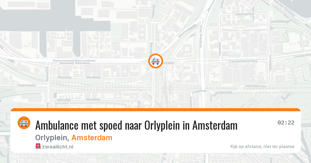 Ambulance met spoed naar Orlyplein in Amsterdam — 20 mrt 2026