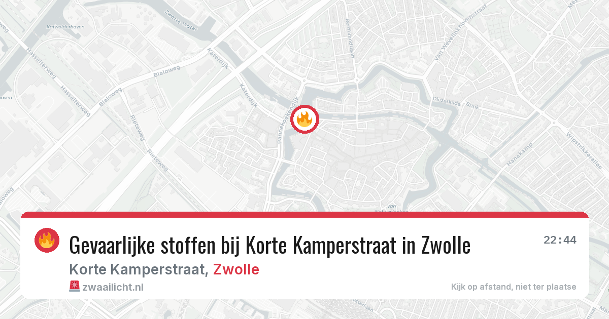 Gevaarlijke stoffen bij Korte Kamperstraat in Zwolle — 18 jun 2026