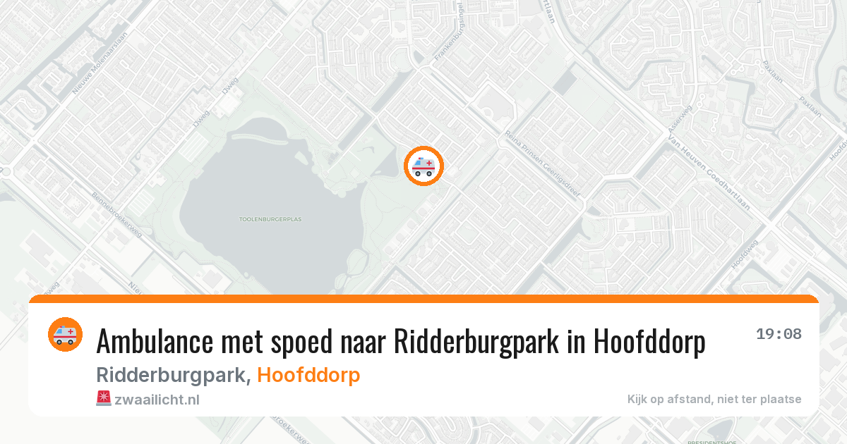Ambulance met spoed naar Ridderburgpark in Hoofddorp — 27 mei 2026
