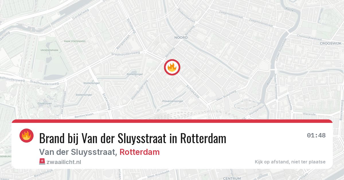 Brand bij Van der Sluysstraat in Rotterdam — 12 apr 2026