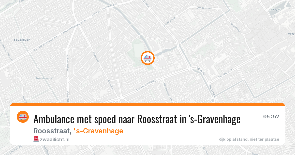Ambulance met spoed naar Roosstraat in 's-Gravenhage — 12 jun 2026