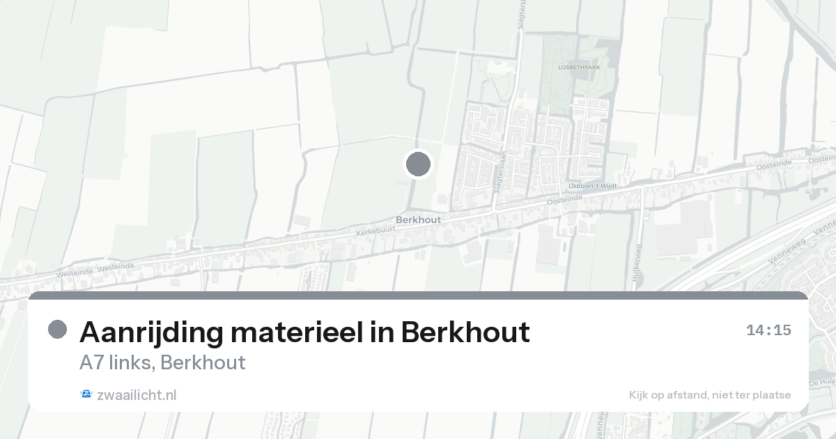 Aanrijding materieel in Berkhout — 31 jan 2026