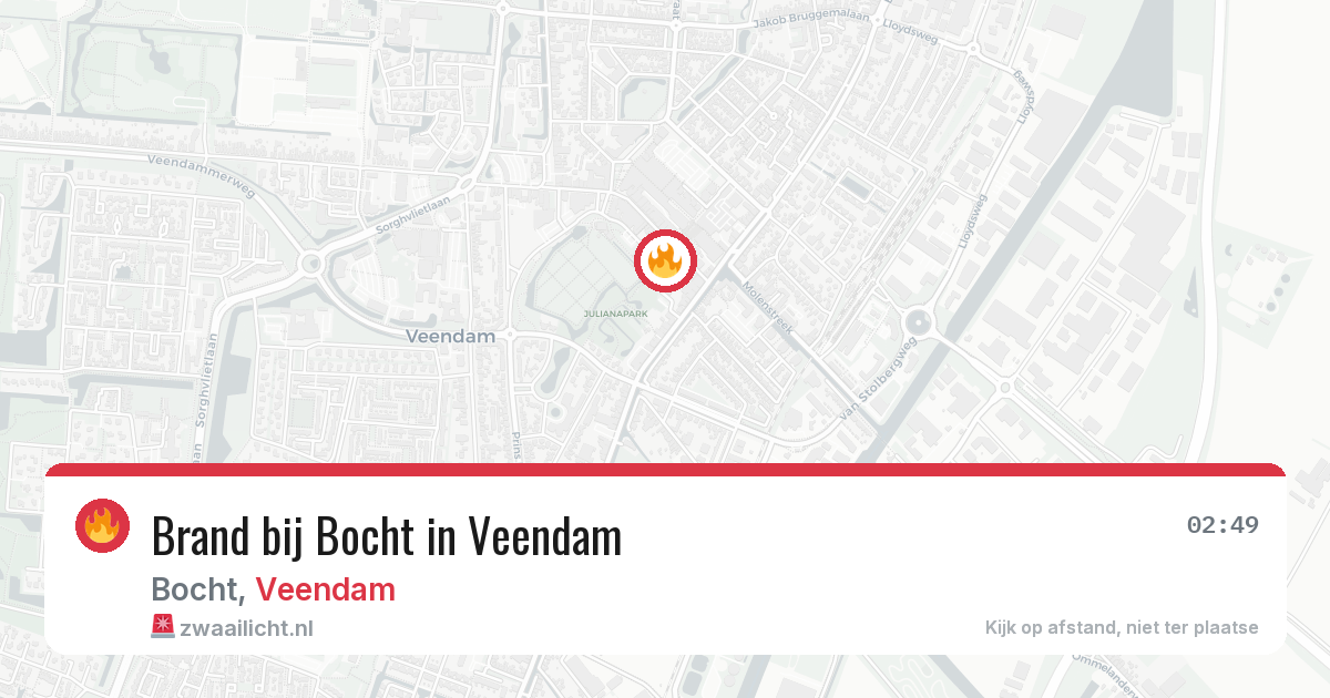 Brand bij Bocht in Veendam — 14 jun 2026