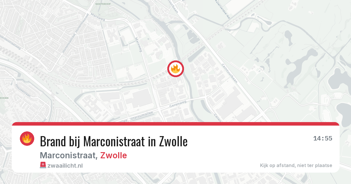 Brand bij Marconistraat in Zwolle — 10 aug 2026