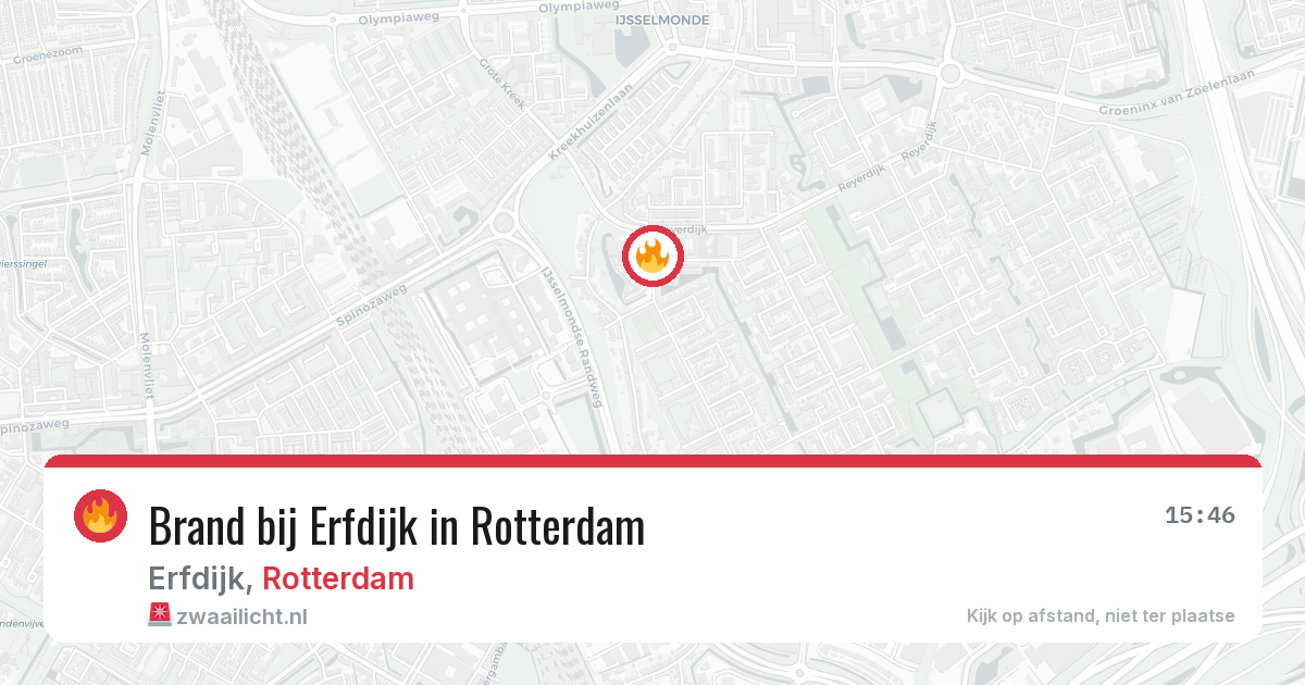 Brand bij Erfdijk in Rotterdam — 28 jul 2026