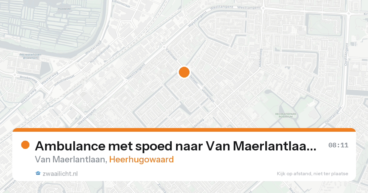 Ambulance met spoed naar Van Maerlantlaan in Heerhugowaard — 18 mei 2026