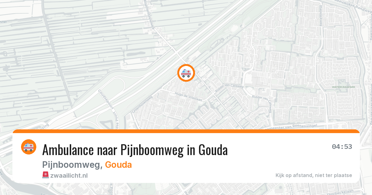 Ambulance naar Pijnboomweg in Gouda — 18 jun 2026