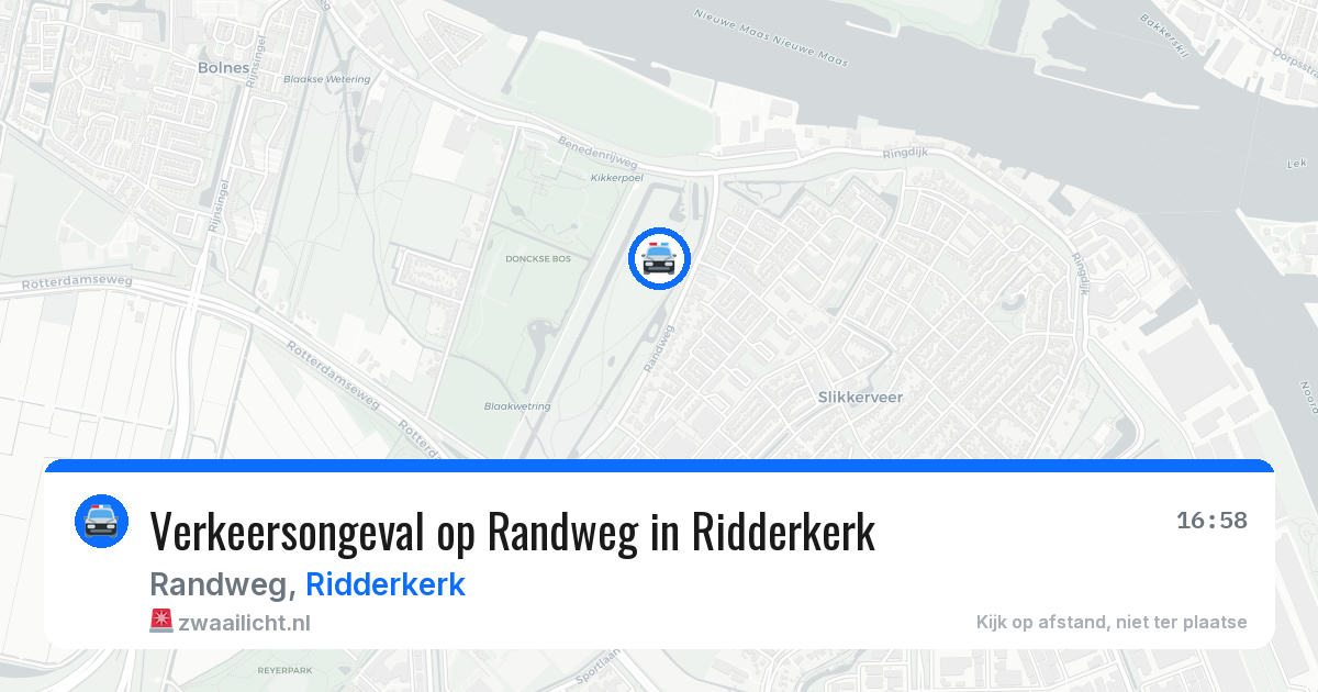 Verkeersongeval op Randweg in Ridderkerk — 9 mei 2026