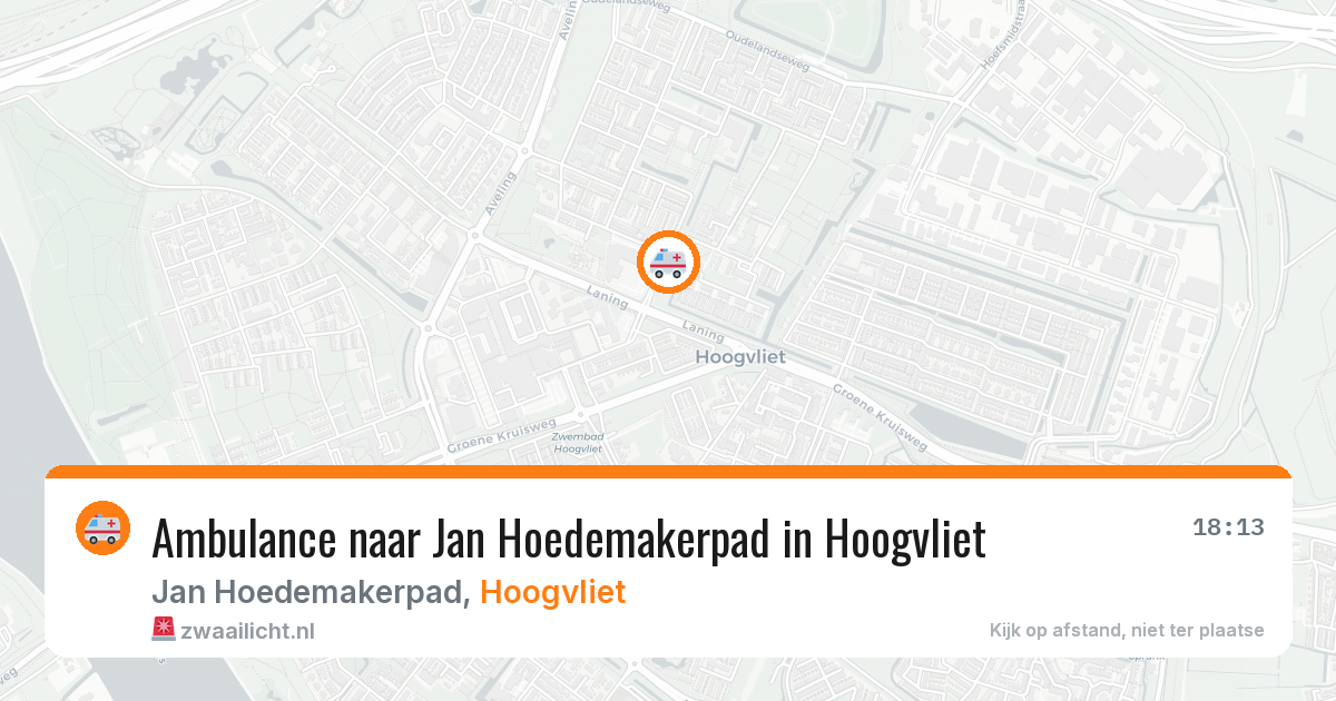 Ambulance naar Jan Hoedemakerpad in Hoogvliet — 17 mei 2026