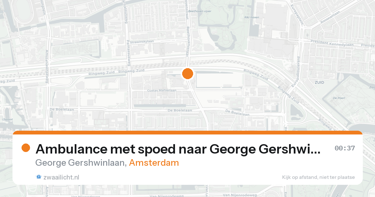 Ambulance met spoed naar George Gershwinlaan in Amsterdam — 3 jun 2026