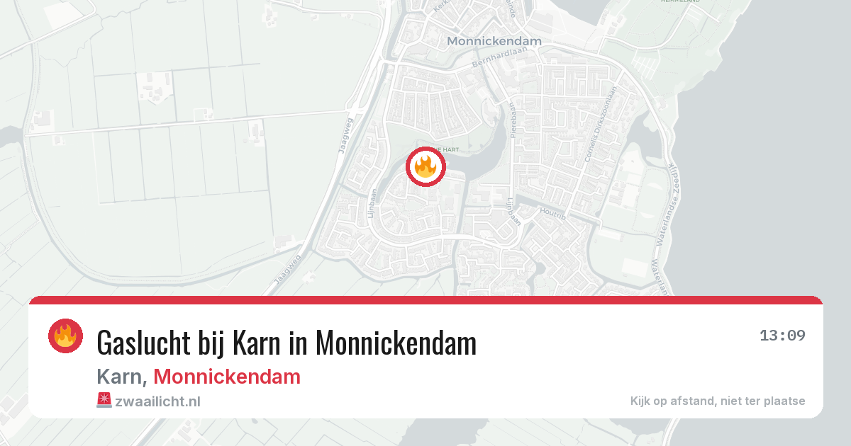 Gaslucht bij Karn in Monnickendam — 1 jun 2026