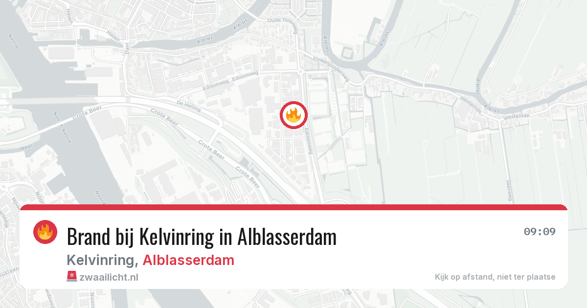 Brand bij Kelvinring in Alblasserdam — 25 jun 2026