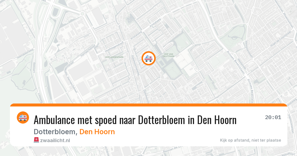 Ambulance met spoed naar Dotterbloem in Den Hoorn — 16 apr 2026