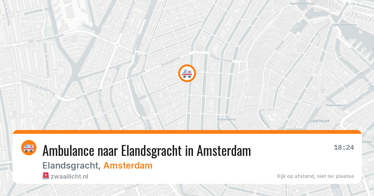 Ambulance naar Elandsgracht in Amsterdam — 29 mrt 2026