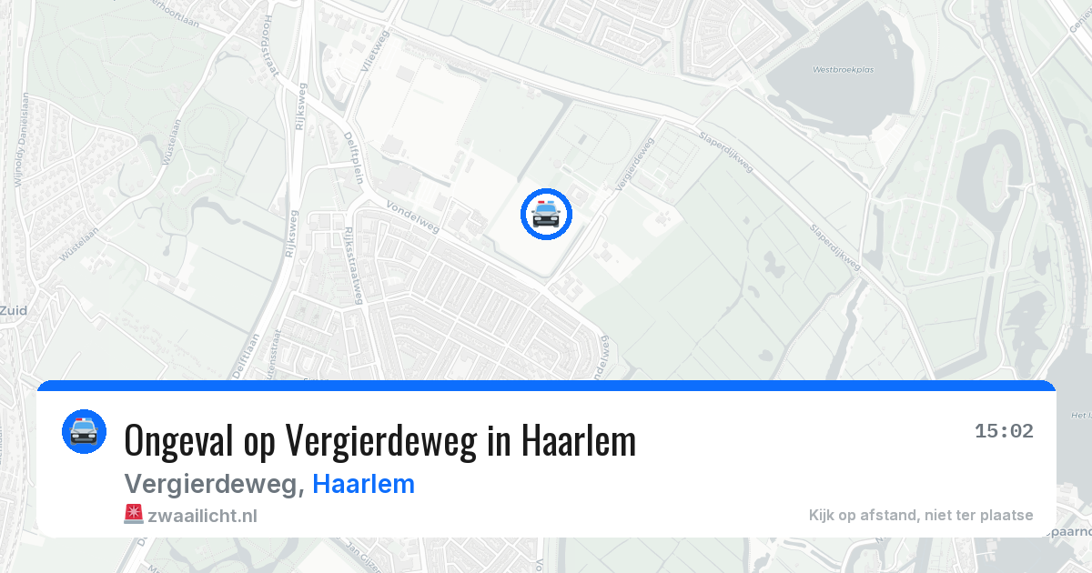 Ongeval op Vergierdeweg in Haarlem — 8 mei 2026