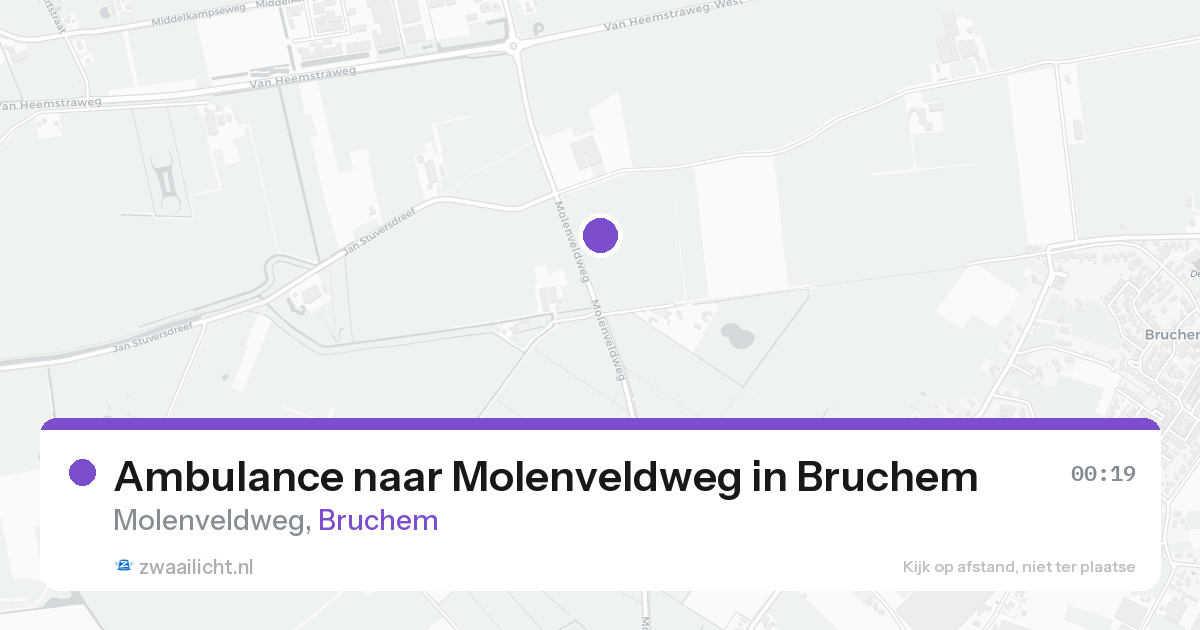Ambulance naar Molenveldweg in Bruchem — 16 aug 2026